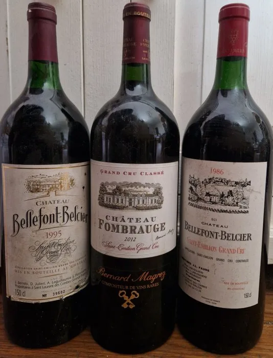 1986, 1995 Château Bellefont-Belcier & 2021 Château Fombrauge - Saint-Émilion Grand Cru - 3 Magnums (1.5L)