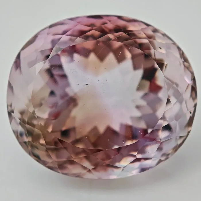 Ametrine - 46.17 ct - Antwerp Laboratory for Gemstone Testing (ALGT) - Light Purple/Light Orange