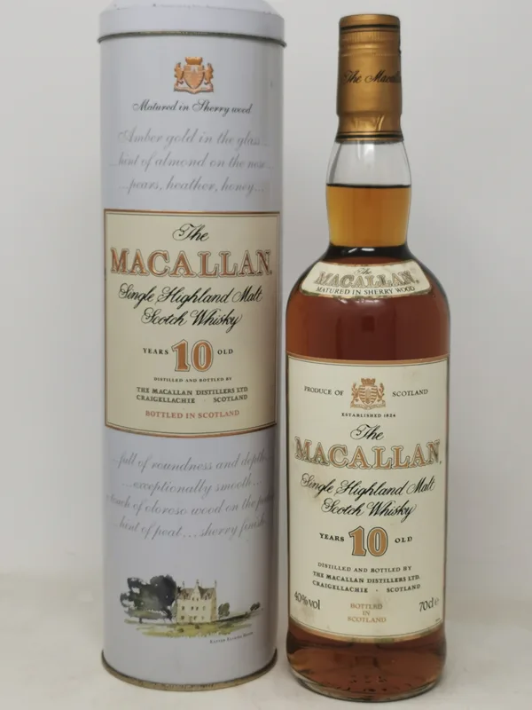 Macallan – 10 Year Old 1990s in Tin (70cl, 40%)