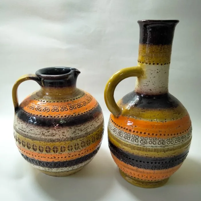 Bitossi - Aldo Londi - Vase (2) - Ceramic - Pair of Vases "Sahara"