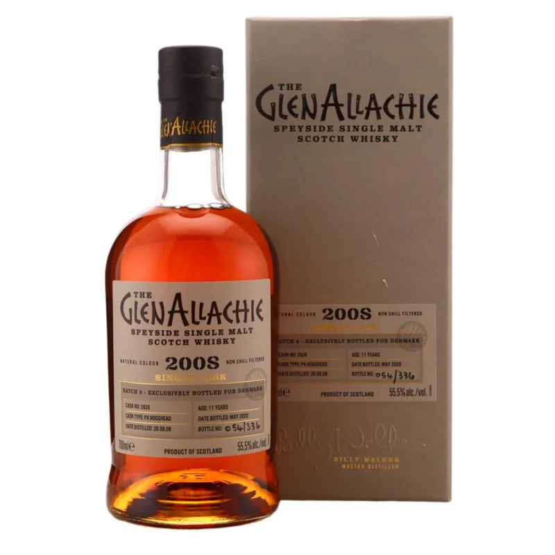 Glenallachie – 2008 Single Cask 11 Year Old #2826 - Batch 2 Denmark (70cl, 55.50%)