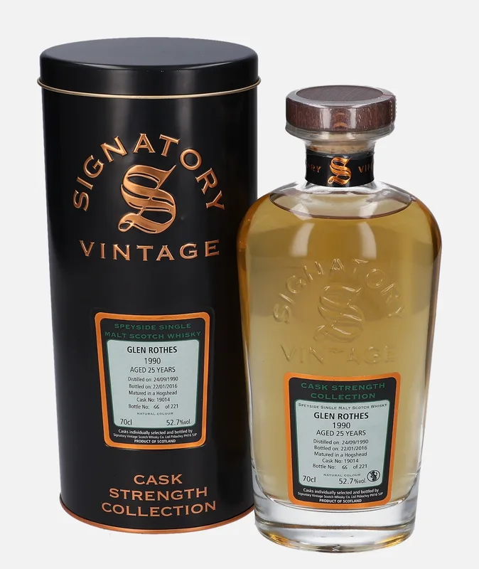 Glenrothes – 1990 25 Year Old Signatory Vintage Scotch Whisky Co. Cask Strength Collection