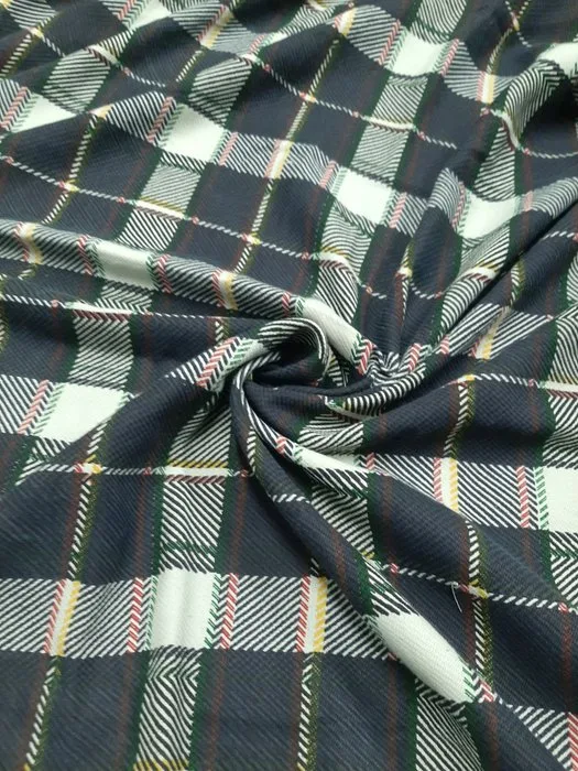 Pregiato taglio in misto lana spina di pesce a quadri d'ispirazione inglese – 3,25 metri - Upholstery fabric - 325 cm - 145 cm - extraordinary colors