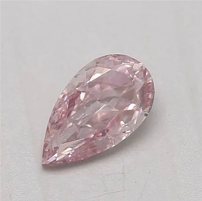 1 pcs Diamond (Natural coloured) - 0.25 ct - Pear - Fancy Purplish Pink - SI2 - Gemological Institute of America (GIA)