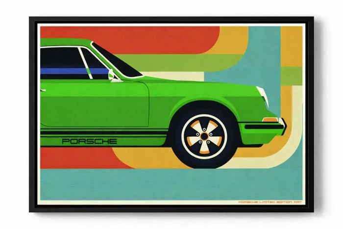 Wow! Check this Porsche 911 vintage artwork - limited edition worldwide - numbered and signed by - Porsche - Vintage Porsche 911