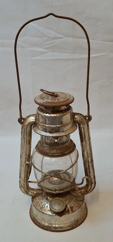 Vintage West German Oil/Hurricane Lamp by Feuer Hand model 275 approx.