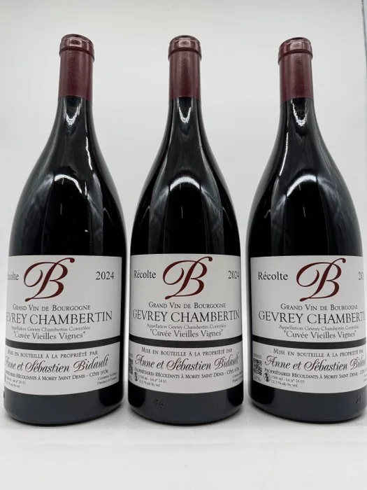 2024 Anne et Sébastien Bidault, Gevrey Chambertin "Vieilles Vignes" - Burgundy - 3 Magnums (1.5L)