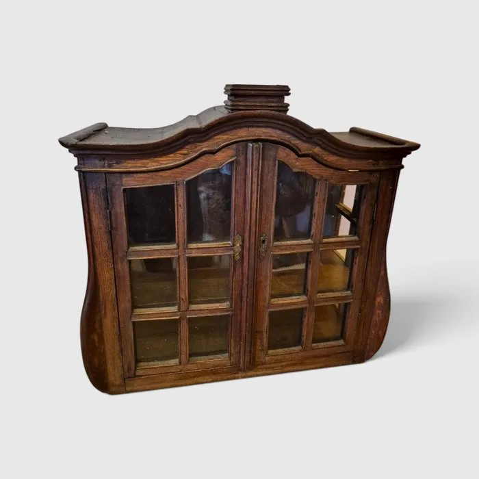 Display case - Oak - Antique Dutch display cabinet