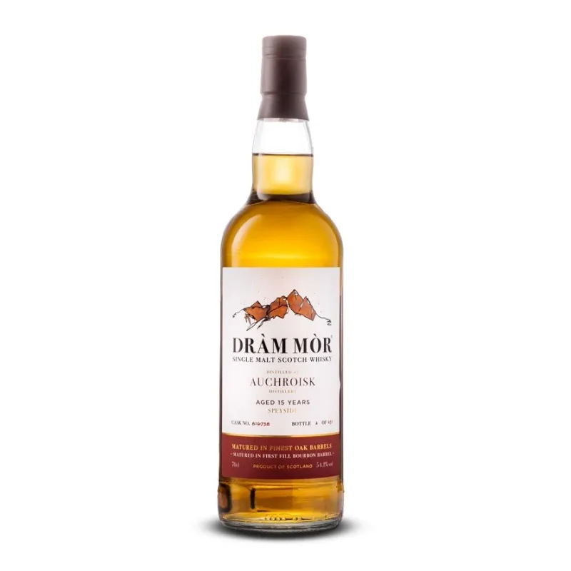 Auchroisk – 15 Year Old 2008 Dràm Mòr Single First Fill Bourbon Hogshead Cask #816738 Speyside Single Malt Whisky (2024)