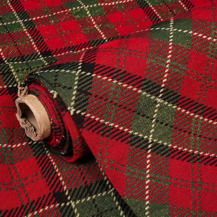 Gobelin fabric with lurex in Scottish tartan pattern – Exclusive GCFabrics – 350 x 280 cm - Upholstery fabric - 350 cm - 280 cm