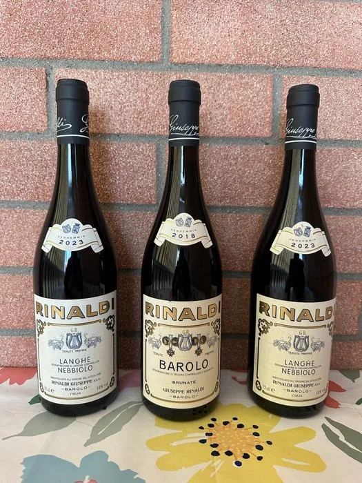 Giuseppe Rinaldi: Brunate 2018 & Langhe Nebbiolo 2023 x2 - Barolo, Langhe DOCG, DOC - 3 Bottles (0.75L)