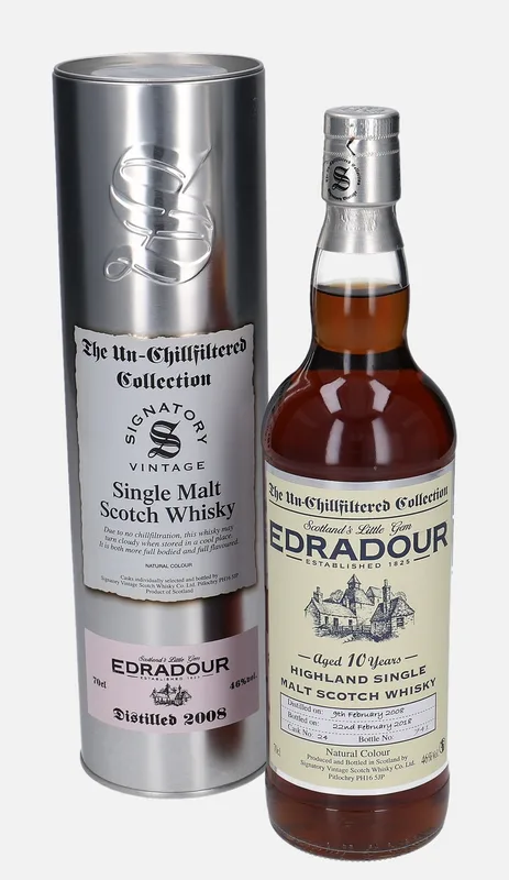 Edradour – 2008 10 Year Old Signatory Vintage Scotch Whisky Co. The Un-Chillfiltered Collection