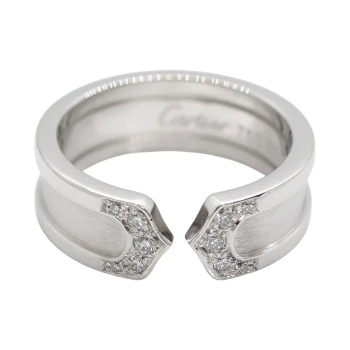 Cartier - Ring - C2 Ring - 18 kt. White gold - pave diamonds