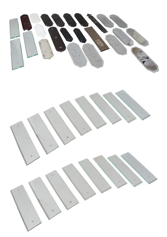 A Collection of Various Glass Finger/door Plates (Qty)