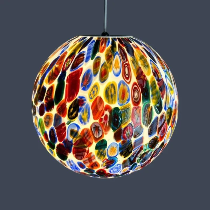 Vetro di Murano - Hanging lamp - Murano glass - Murrina chandelier, 30 cm in diameter