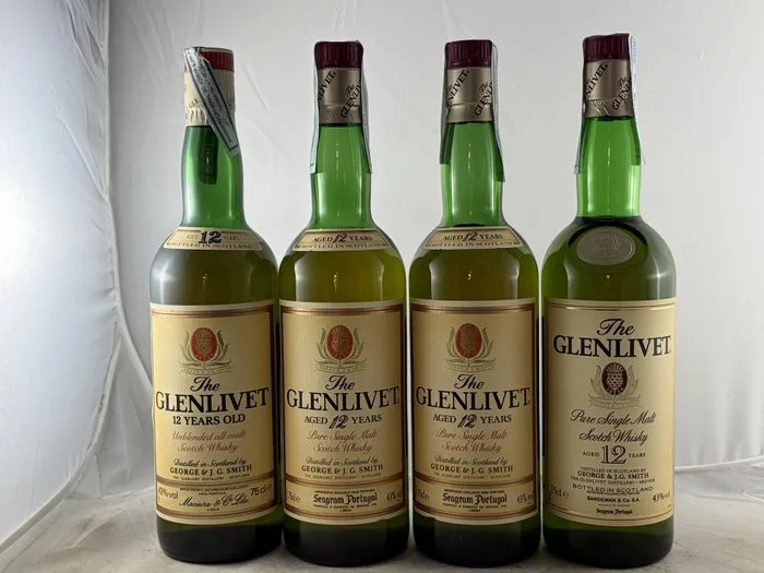 Glenlivet 12yo Unblended All Malt & 12yo Pure Single Malt - 75cl - 4 bottles