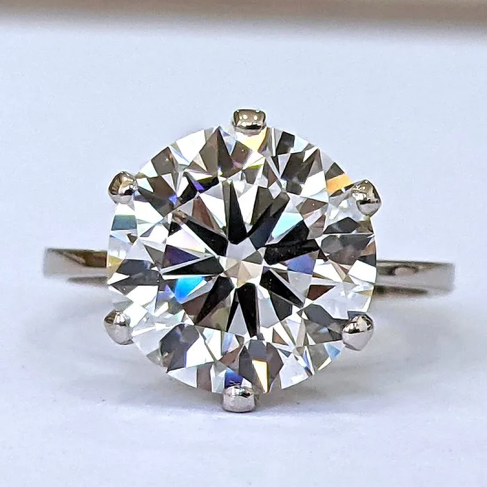 Ring - 18 kt. White gold - 2.52ct. tw. Diamond (Lab-grown) - E VVS2 IGI Certified