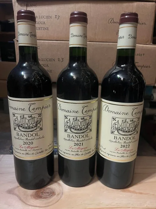 2020 2021 & 2022 Domaine Tempier "La Migoua" - Bandol - 3 Bottles (0.75L)