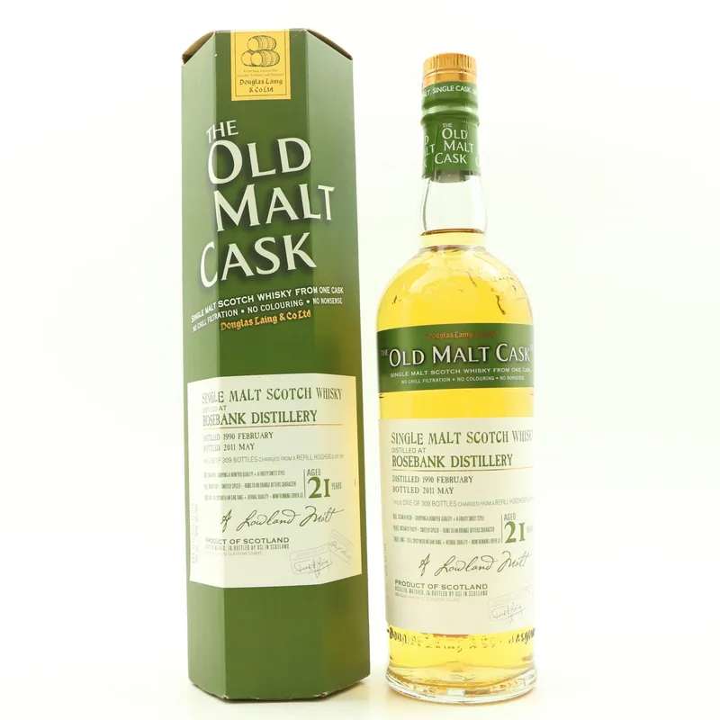 Rosebank – 1990 21 Year Old Old Malt Cask (70cl, 50%)