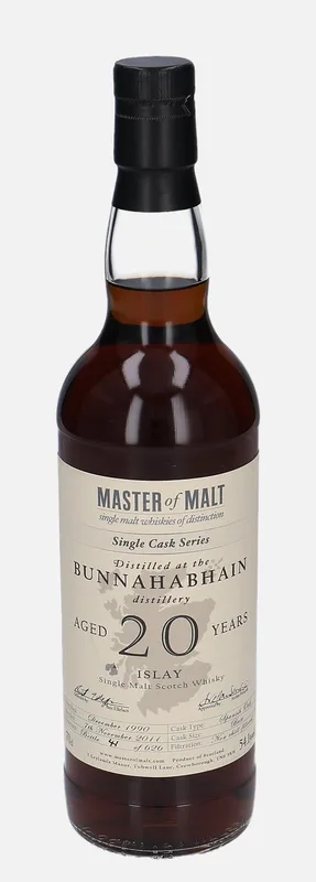 Bunnahabhain – 1990 20 Year Old Master of Malt Single Cask Series (70cl, 54.1%)