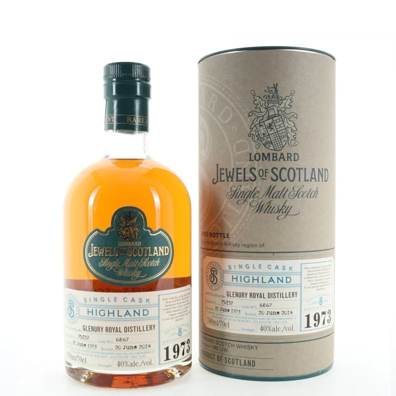 Glenury Royal – 40 Year Old 1973 Lombard Jewels of Scotland Single Cask #6867 Highland Single Malt Scotch Whisky (2014)