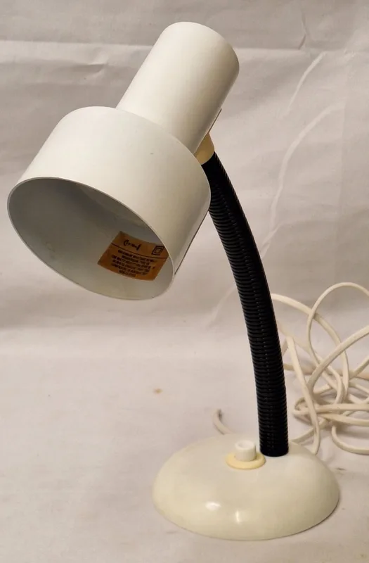 White & Black Gooseneck Vintage Desk lamp
