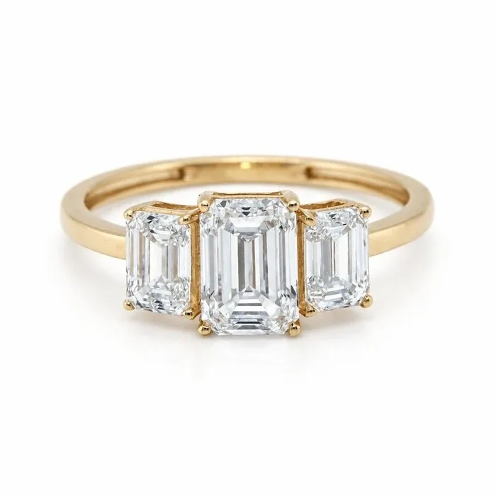 Ring - 14 kt. Yellow gold - 2.11ct. tw. Diamond (Lab-grown) - Diamond