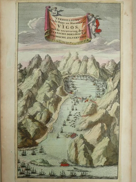 Europe - Spain / Galicia / Vigo; David Weege - Verbeelding van de Baay en Haven van Vigos (...) - 1751-1760