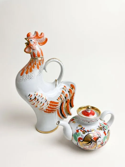 Lomonosov Imperial Porcelain Factory - Teapot (2) - Slavic mythology items - Bone china - Domestic Harmony