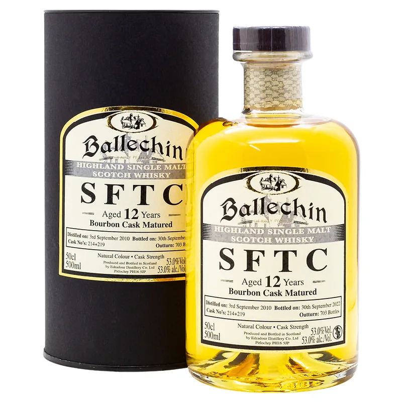Ballechin 12 Year Old 2010/2022 Straight from the Cask 214 + 219 (50cl, 53%)