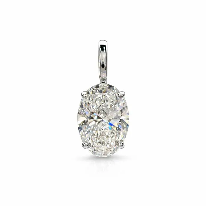 Pendant - 14 kt. White gold - 2.09ct. tw. Diamond (Lab-grown)