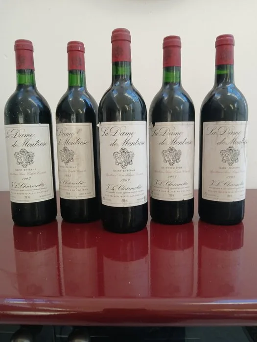 1993 La Dame de Montrose, 2nd wine of Chateau Montrose - Saint-Estèphe - 5 Bottles (0.75L)