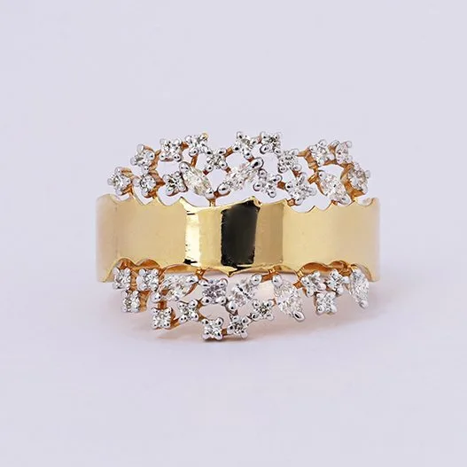 Ring - 14 kt. Yellow gold - 0.43ct. tw. Diamond (Natural) - Diamond Ring