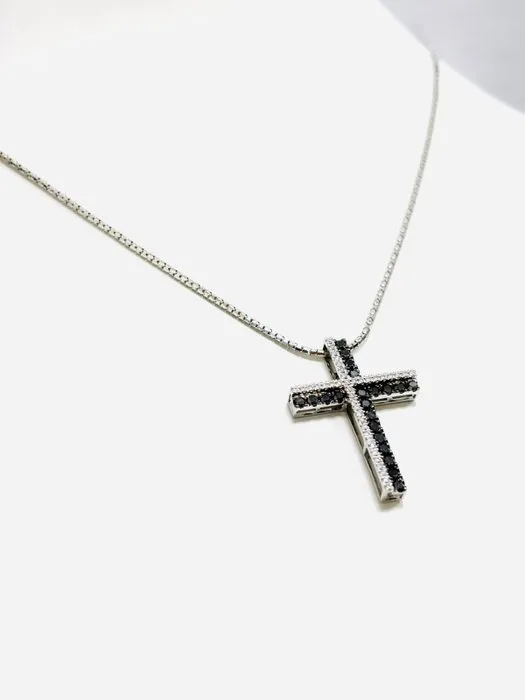 Necklace with pendant - 18 kt. White gold - 1.95ct. tw. Diamond (Natural) - Diamond - Made in Italy