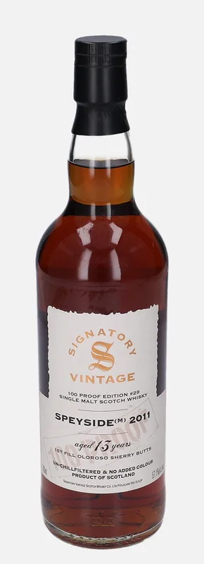 Speyside (M) – 2011 13 Year Old Signatory Vintage Scotch Whisky Co. 100 Proof Edition #29
