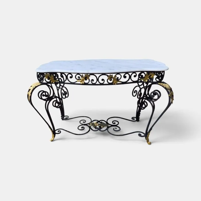 Table - Marble, Iron, Gold