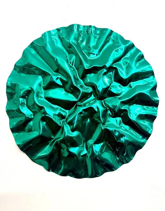 Asmat Design - Wall plate - Steel - Emerald Green Finish