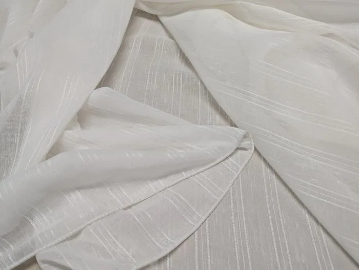 Varetto – Straordinario tendaggio vintage anni ’80 in misto lino rifinito al fondo - Curtain fabric - 525 cm - 290 cm