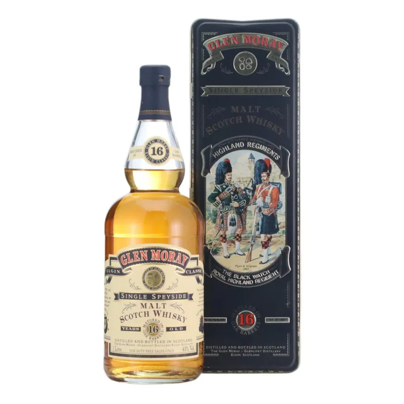 Glen Moray – 16 Year Old Litre - The Black Watch Royal Highland Regiment Tin