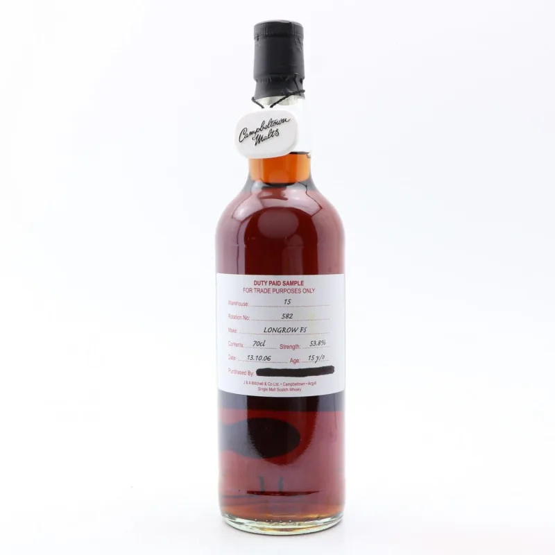 Longrow 15 Year Old 2006 Single Fresh Sherry Cask #582 Cage Bottle (2022) (70cl, 76%)