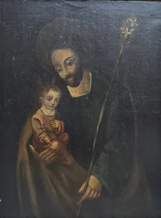 Spanish school (XVII) - San José con el Niño Jesús