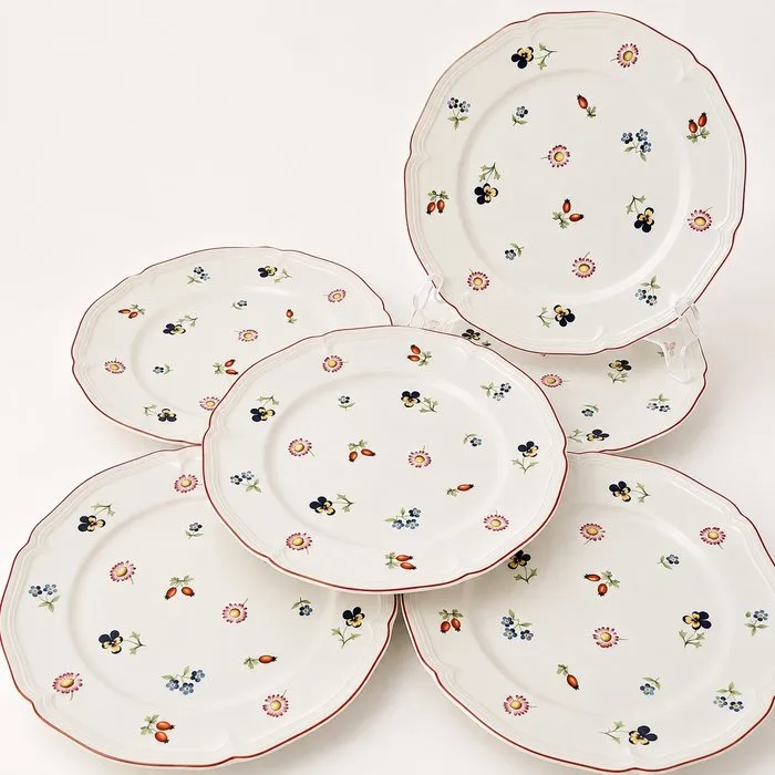 Villeroy & Boch - Breakfast plate (6) - Petite Fleur - Vitro-Porcelain - Like new