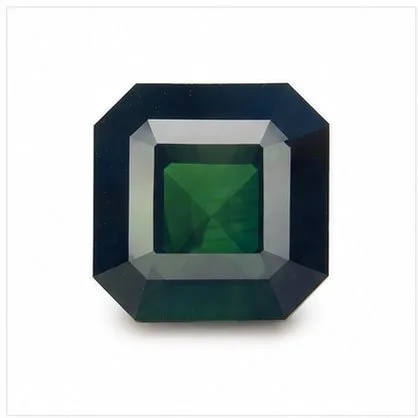 1 pcs Green, Blue Sapphire - 7.68 ct - Gemological Institute of America (GIA) - Rare Teel Color No Heated