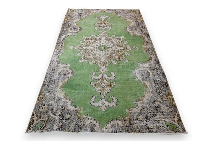 Green vintage - Rug - 195 cm - 110 cm - √ handmade √ certificate