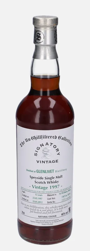 Glenlivet – 1997 15 Year Old Signatory Vintage Scotch Whisky Co. The Un-Chillfiltered Collection