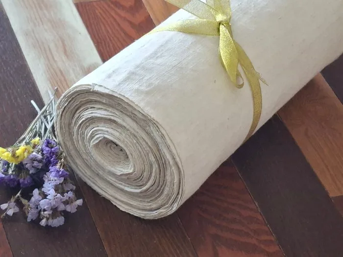 Excellent roll of antique linen - 12.5 meters - Textile - 12.5 m - 62 cm