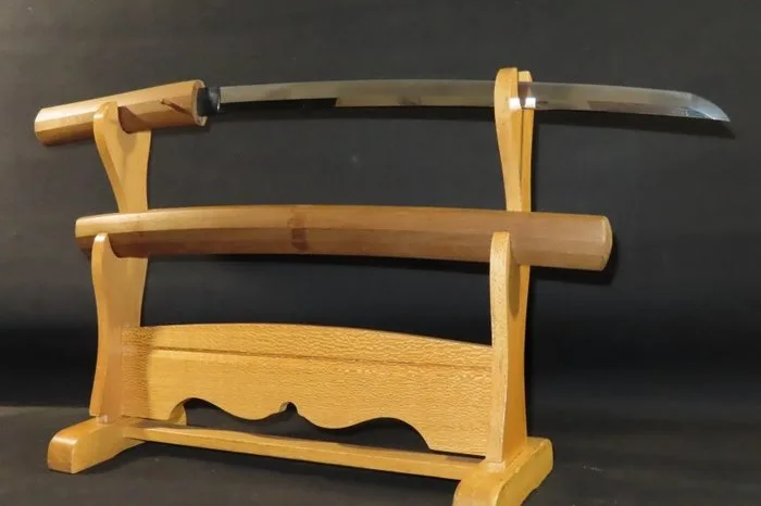 Katana - A7-147 Wakizashi w/White Sheath - Japan - Edo Period (1600-1868)