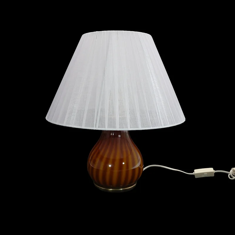 Italian 1970s Carlo Nason Murano Glass Table Lamp