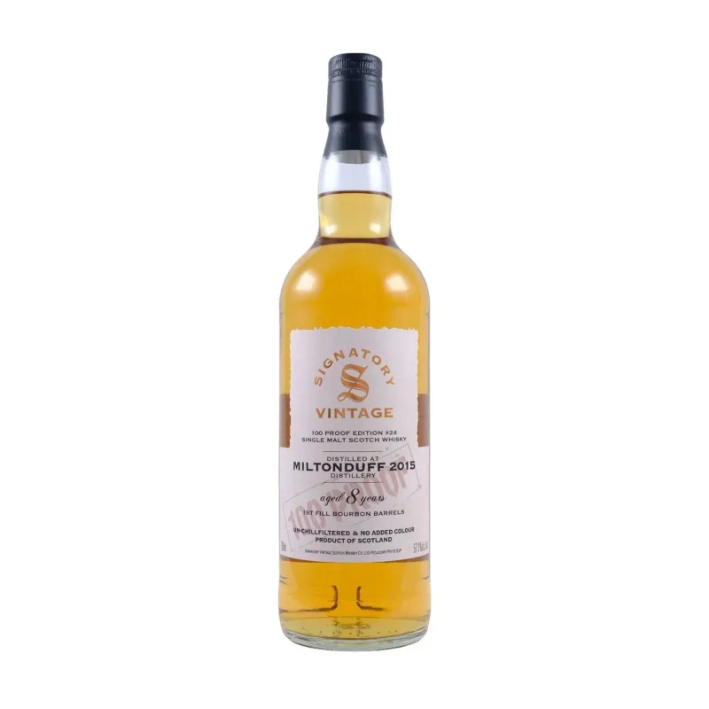 Miltonduff – 8 Year Old 2015 Signatory Vintage 100 Proof Edition #24 1st Fill Bourbon Barrel (2024)