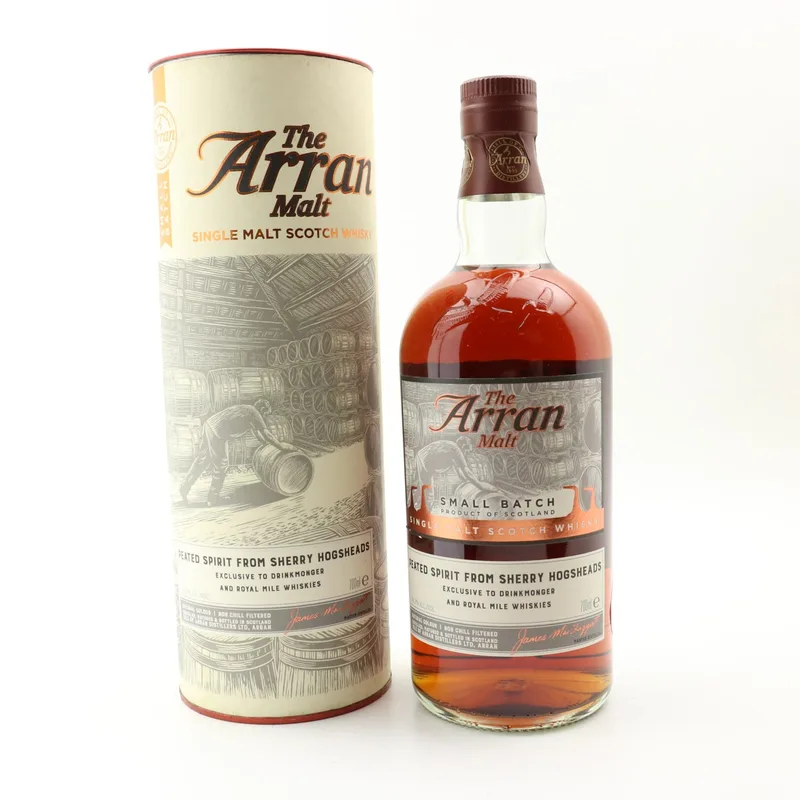 Arran – Peated Small Batch Sherry Cask Finish for Drinkmonger & Royal Mile Whiskies (70cl, 54.2%)